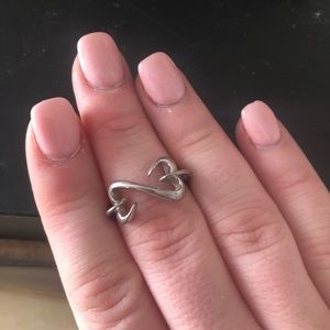 Open hearts ring